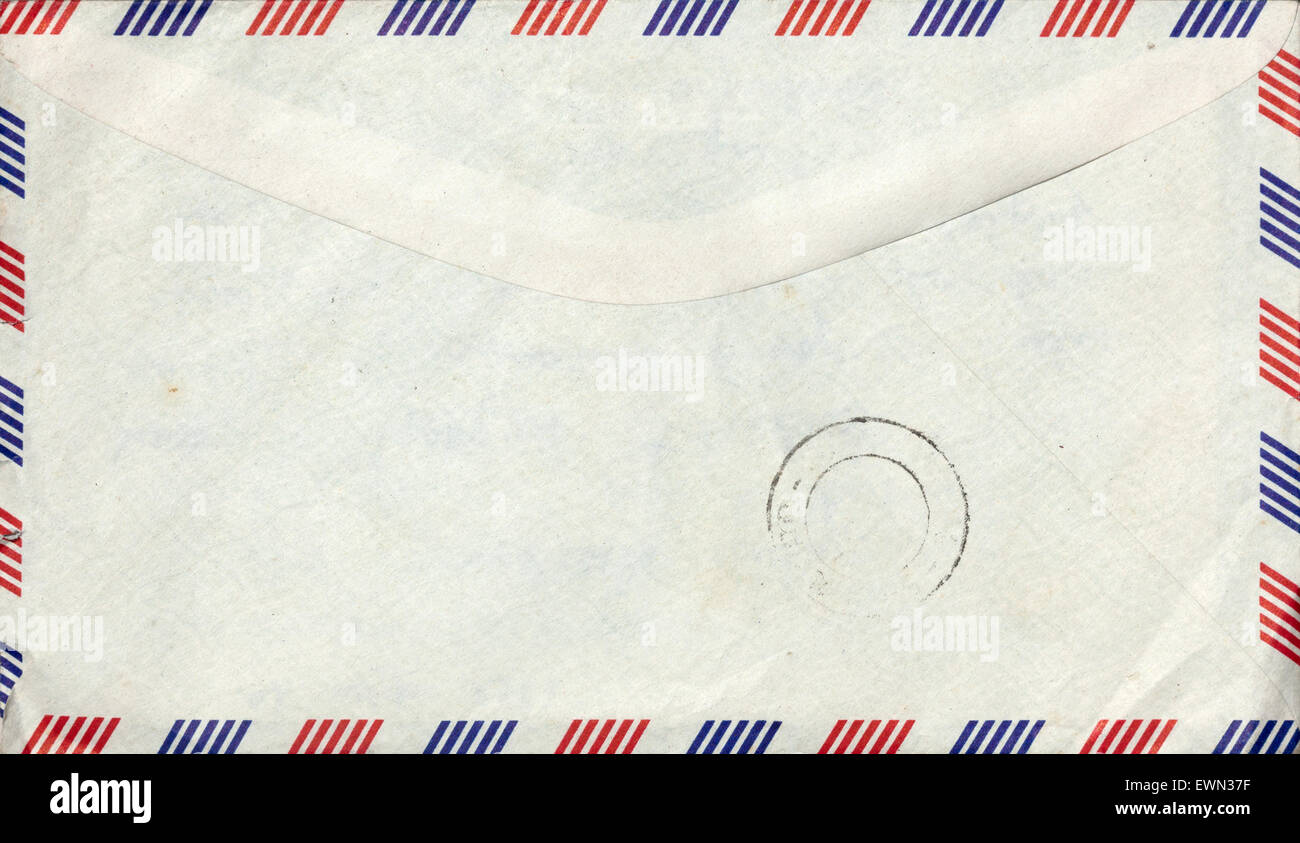 Alten geschlossene Luft Post Umschlag mit Briefmarke Stockfotografie - Alamy