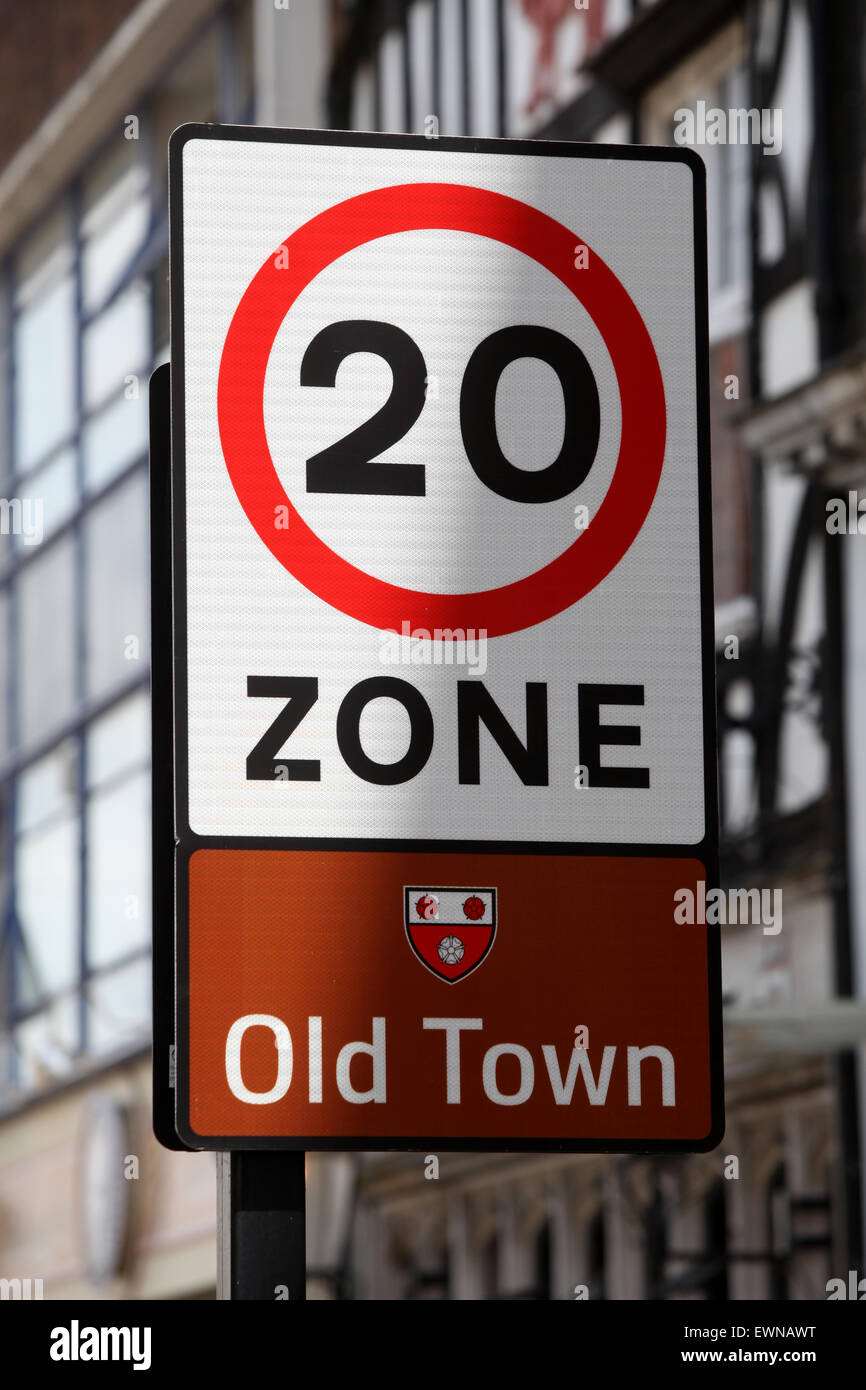 Southampton alte Stadt Straßenschild, in Southampton High Street Stockfoto