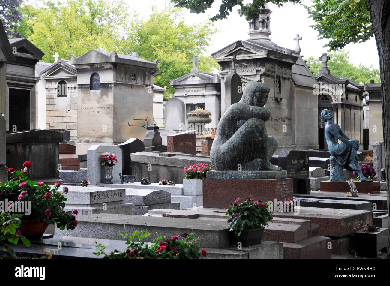 Friedhof Pere Lachaise Paris Ile de France Europe Stockfoto