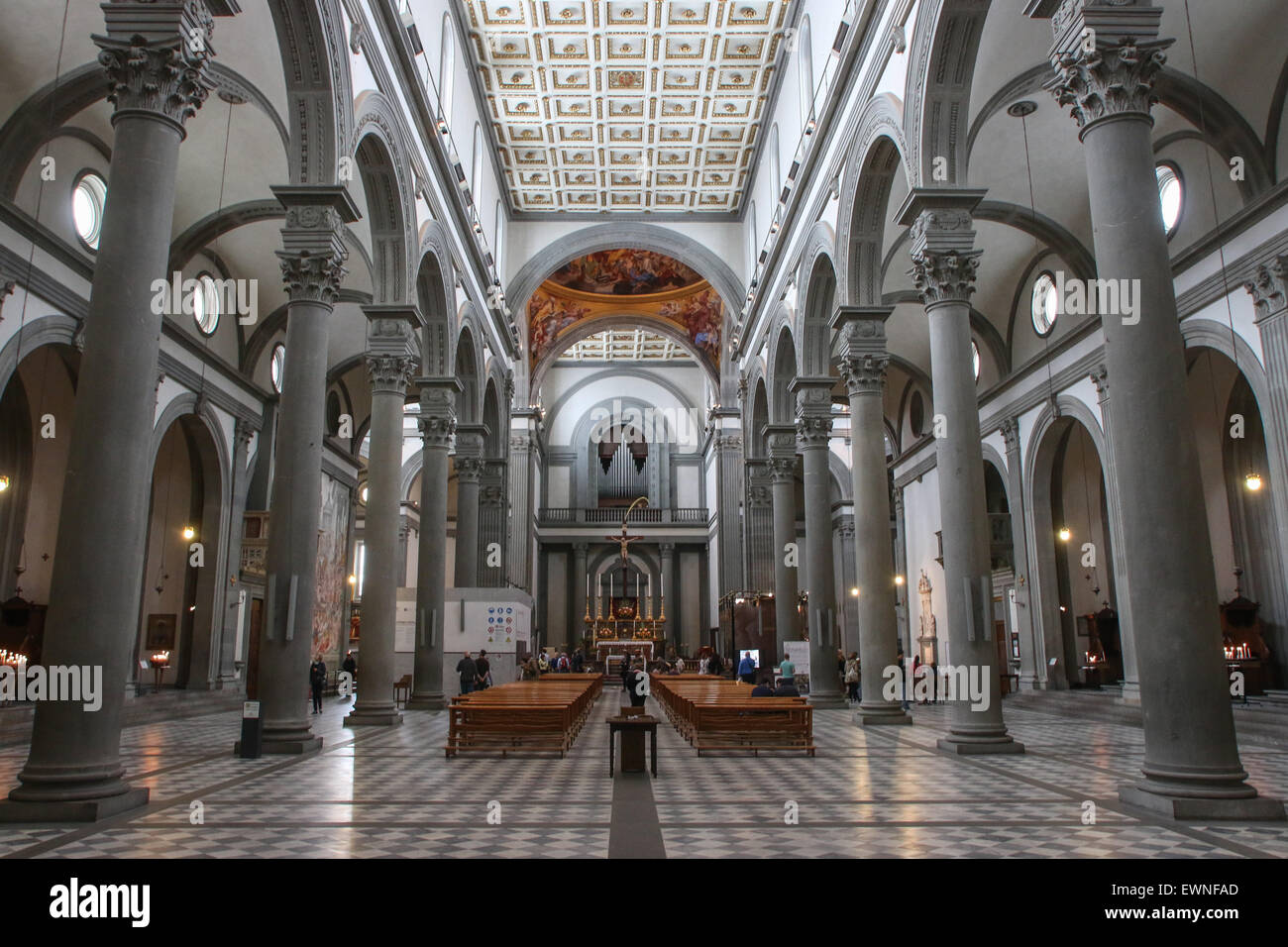Basilika in Florenz, Italien. Stockfoto