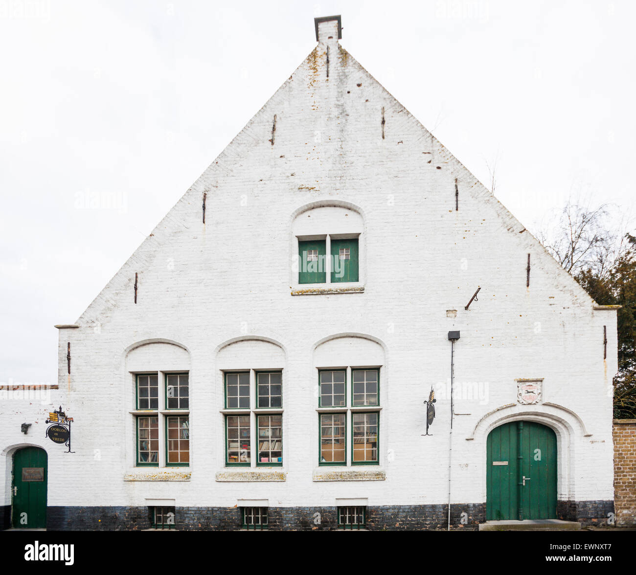 Altes Schulhaus in Damme, Belgien Stockfoto