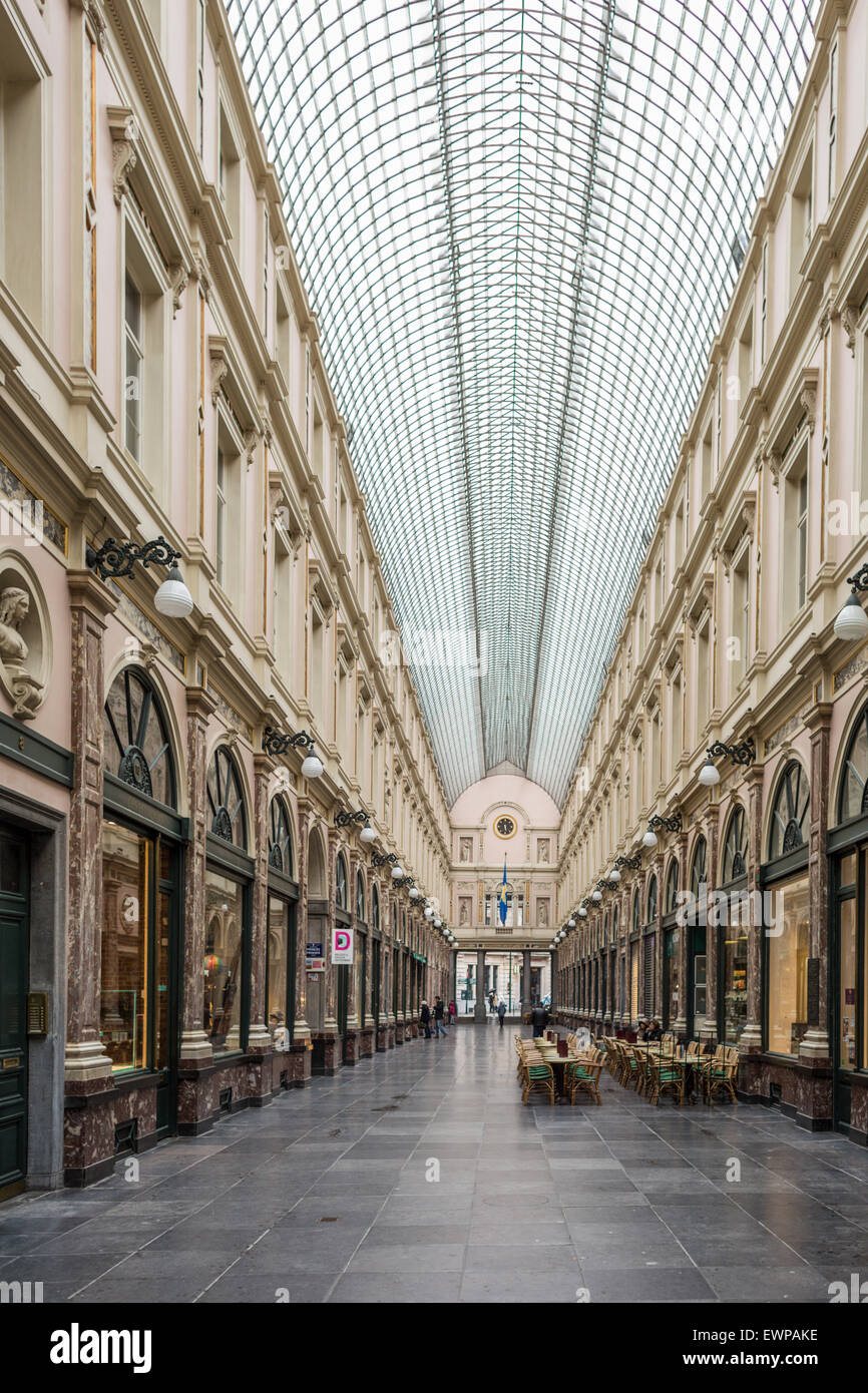 Galeries Royales St. Hubert, Brüssel, Belgien Stockfoto