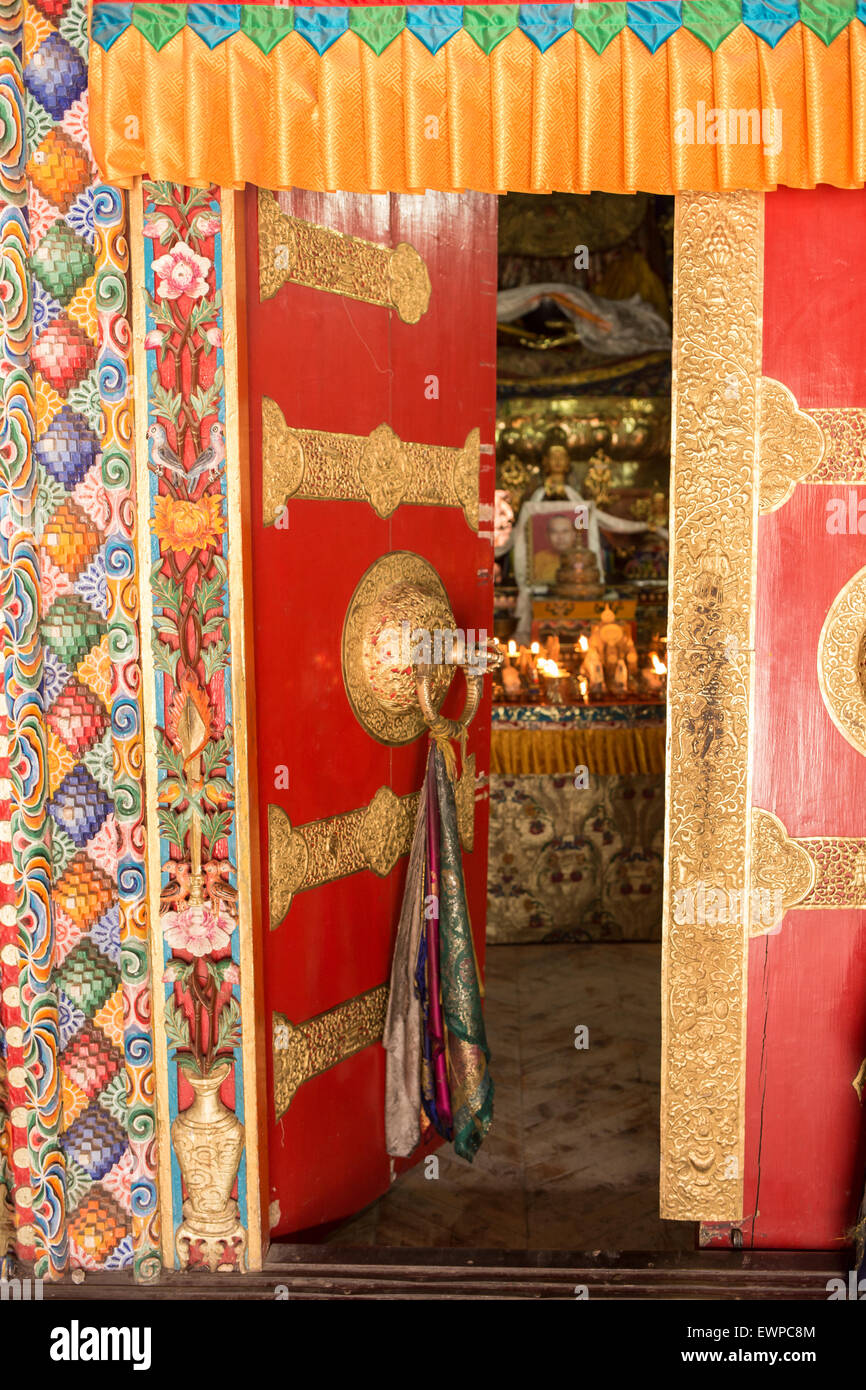 Frühstück-Tür in buddhistischen tample Stockfoto