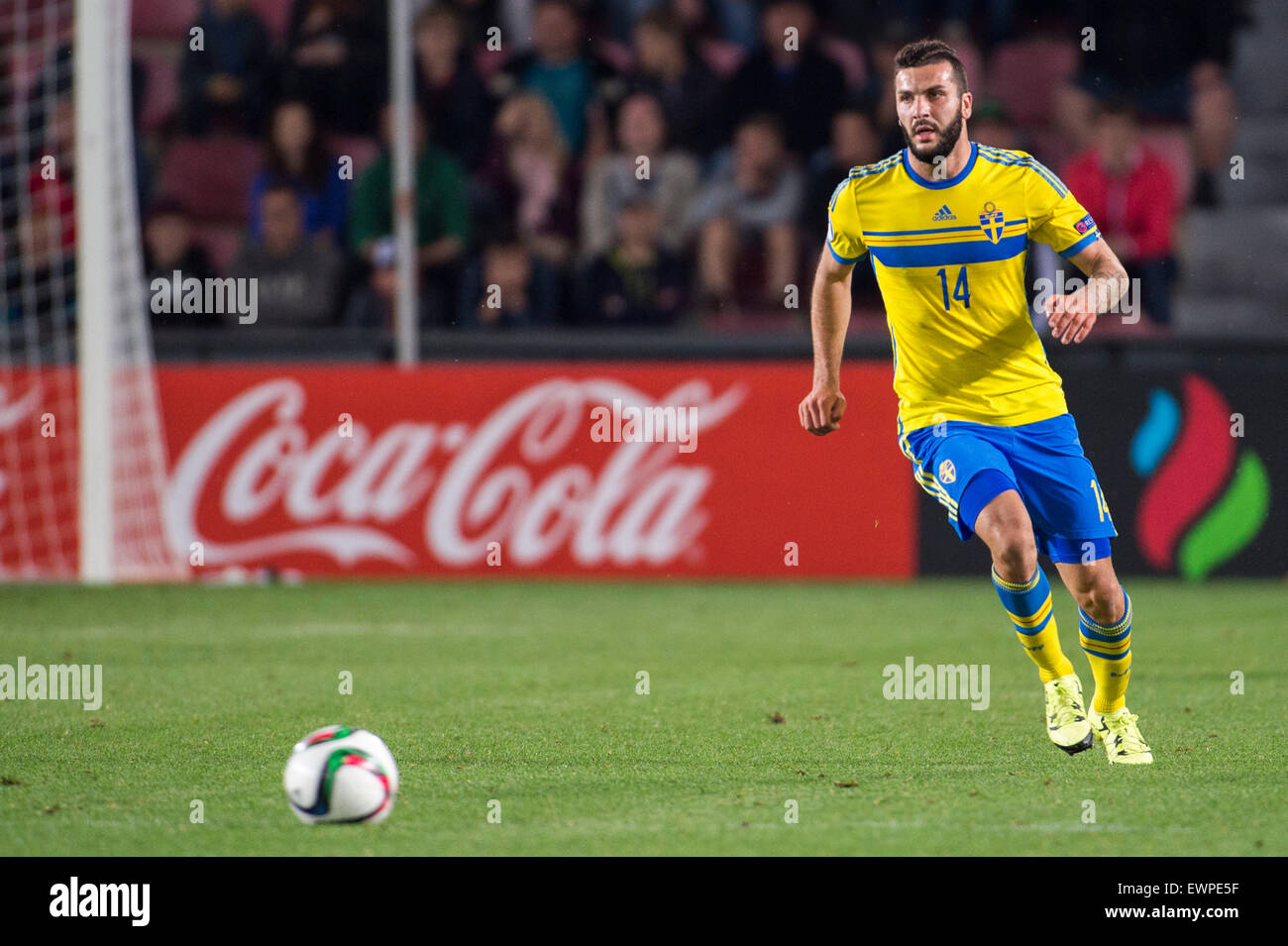 Mikael Ishak (SWE), 27. Juni 2015 - Fußball / Fußball: UEFA-U21-Europäische Meisterschaft Tschechische Republik 2015 Halbfinale match zwischen Dänemark 1-4 Schweden am Stadion Letna in Prag, Tschechien. (Foto von Maurizio Borsari/AFLO) Stockfoto