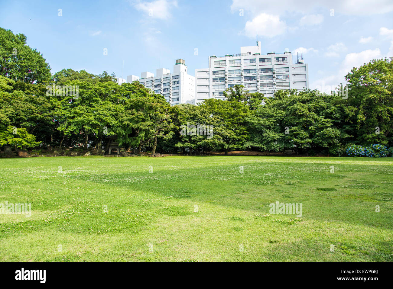 Kyu Iwasaki Tei Gärten, Taito-Ku, Tokyo, Japan Stockfoto