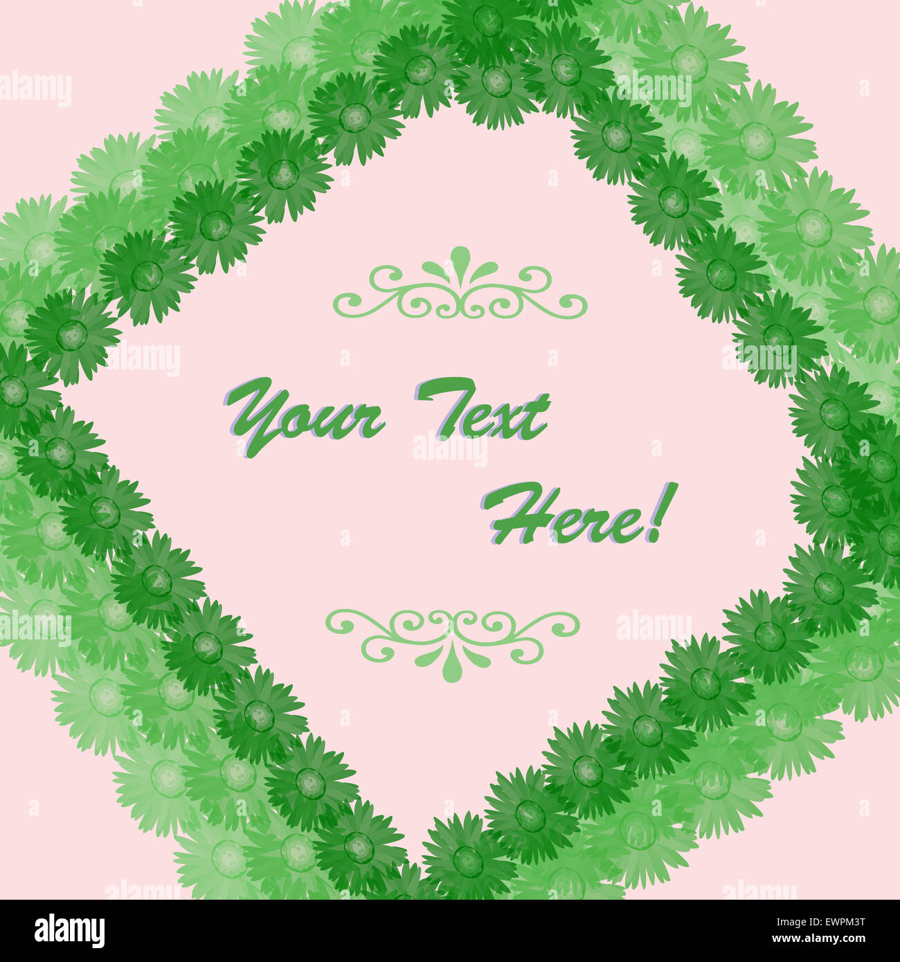 Einladung mit abstrakten floralen Hintergrund. Stockfoto