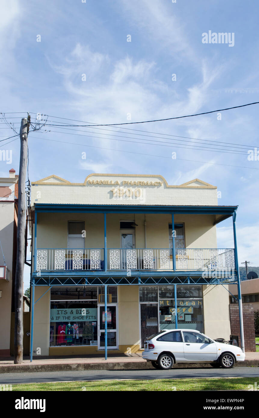 Späten viktorianischen Ära Geschäfte Manilla NSW Australia Stockfoto