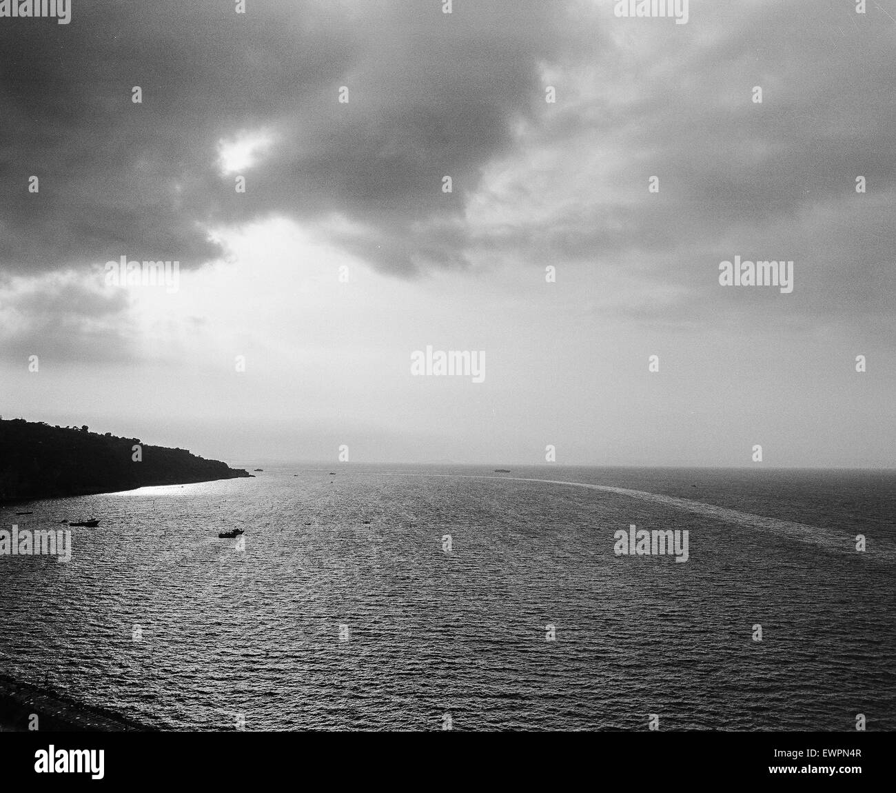 Meer-Landschaft von Sorrento, Stadt in der Provinz Neapel Stockfoto