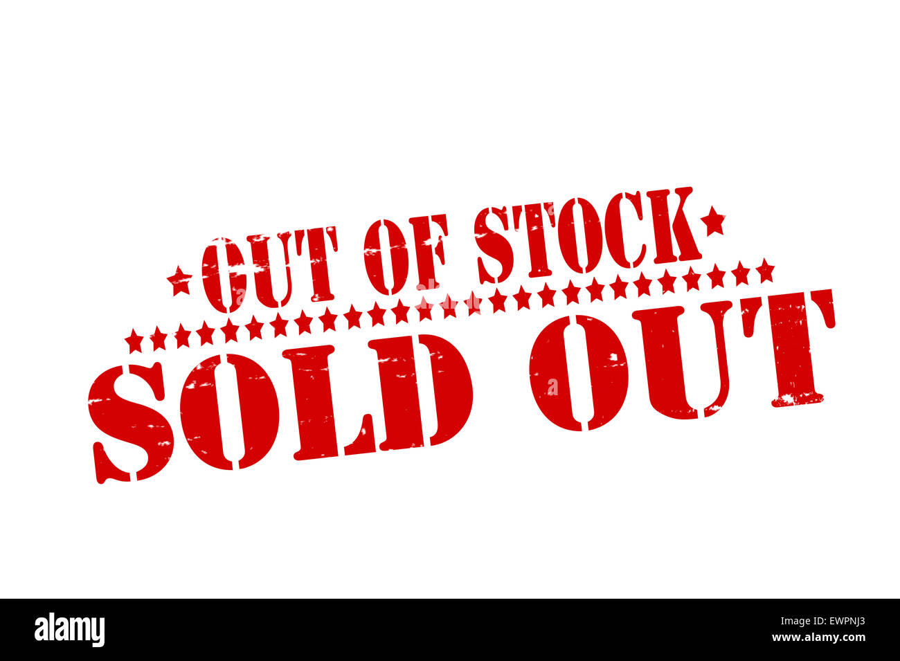 Stempel mit Text verkaufte heraus innen, Abbildung Stockfoto