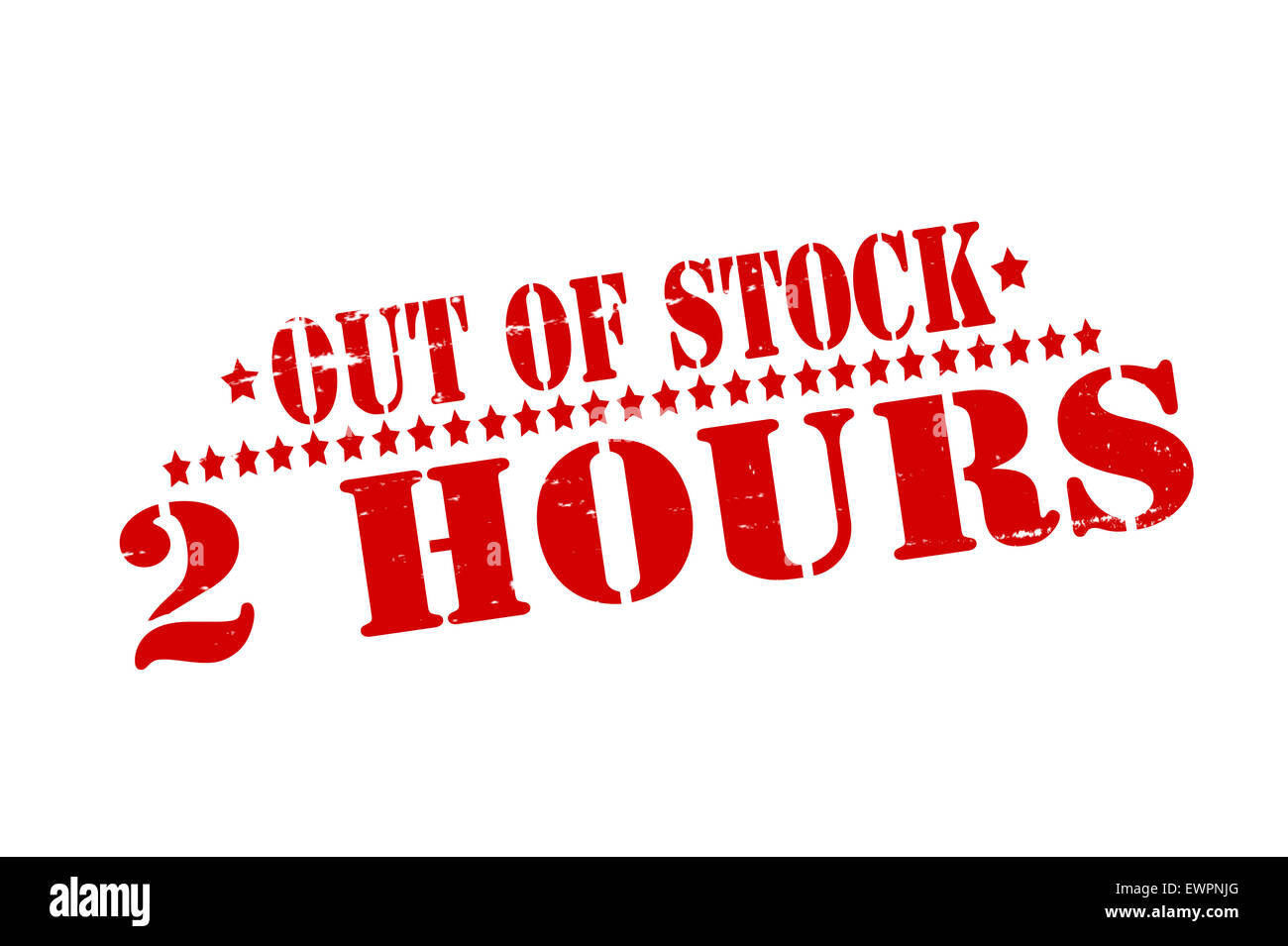 Stempel mit Text nicht vorrätig in Abbildung Stockfoto