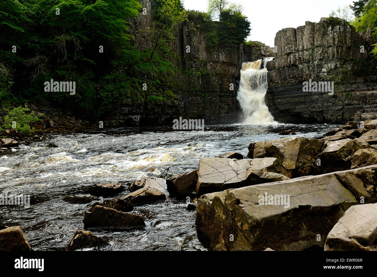 Hohe Kraft Wasserfall, Durham, Großbritannien Stockfoto