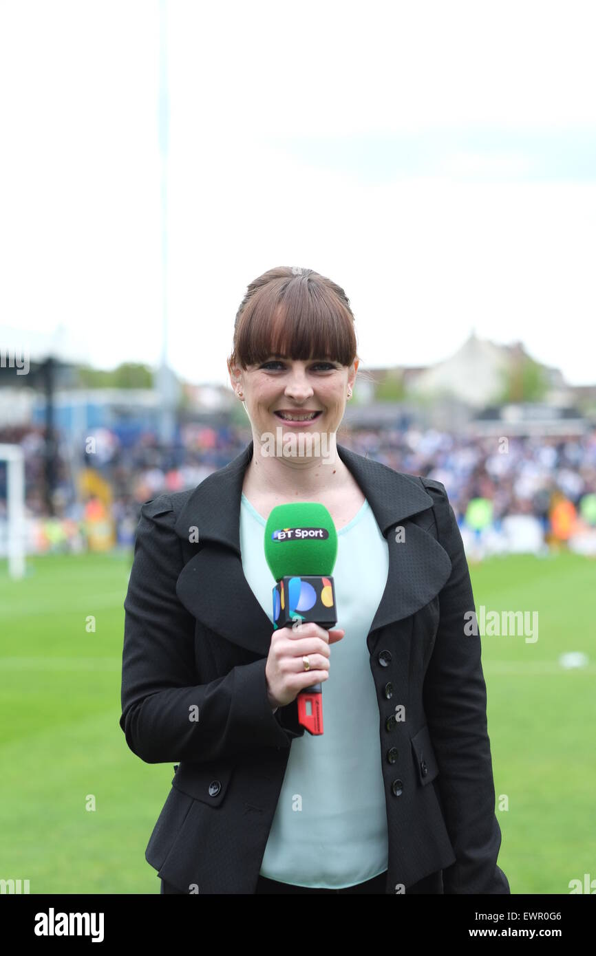 Natalie Quirk BT Sport-Moderator Stockfoto