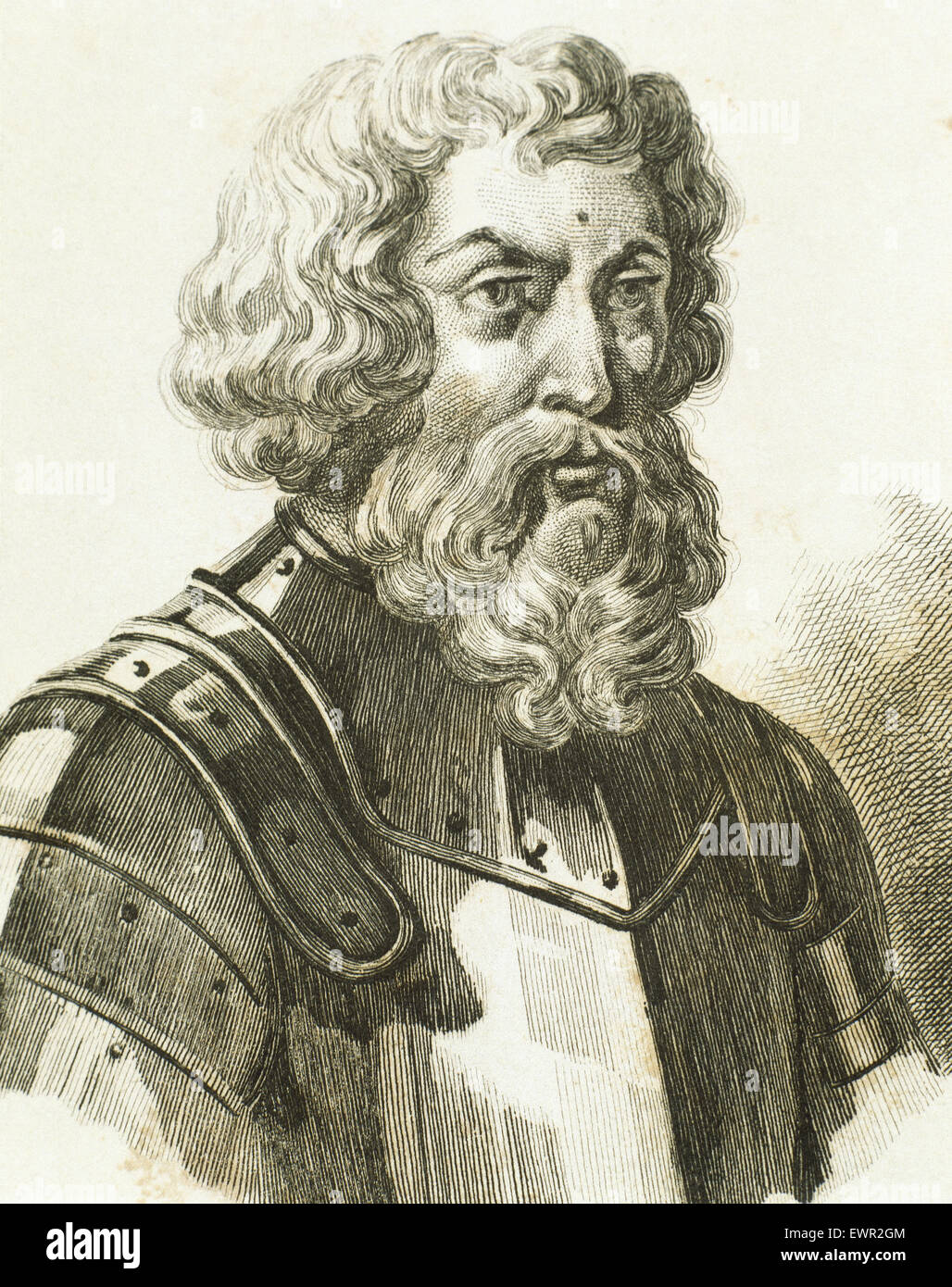 Dmitri Donskoi (1350-1389). Großfürst von Moskau. Gravur. Stockfoto