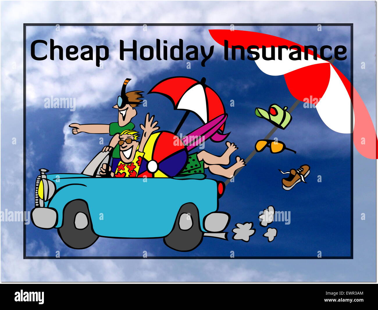 Billig Urlaub Versicherung Stockfoto