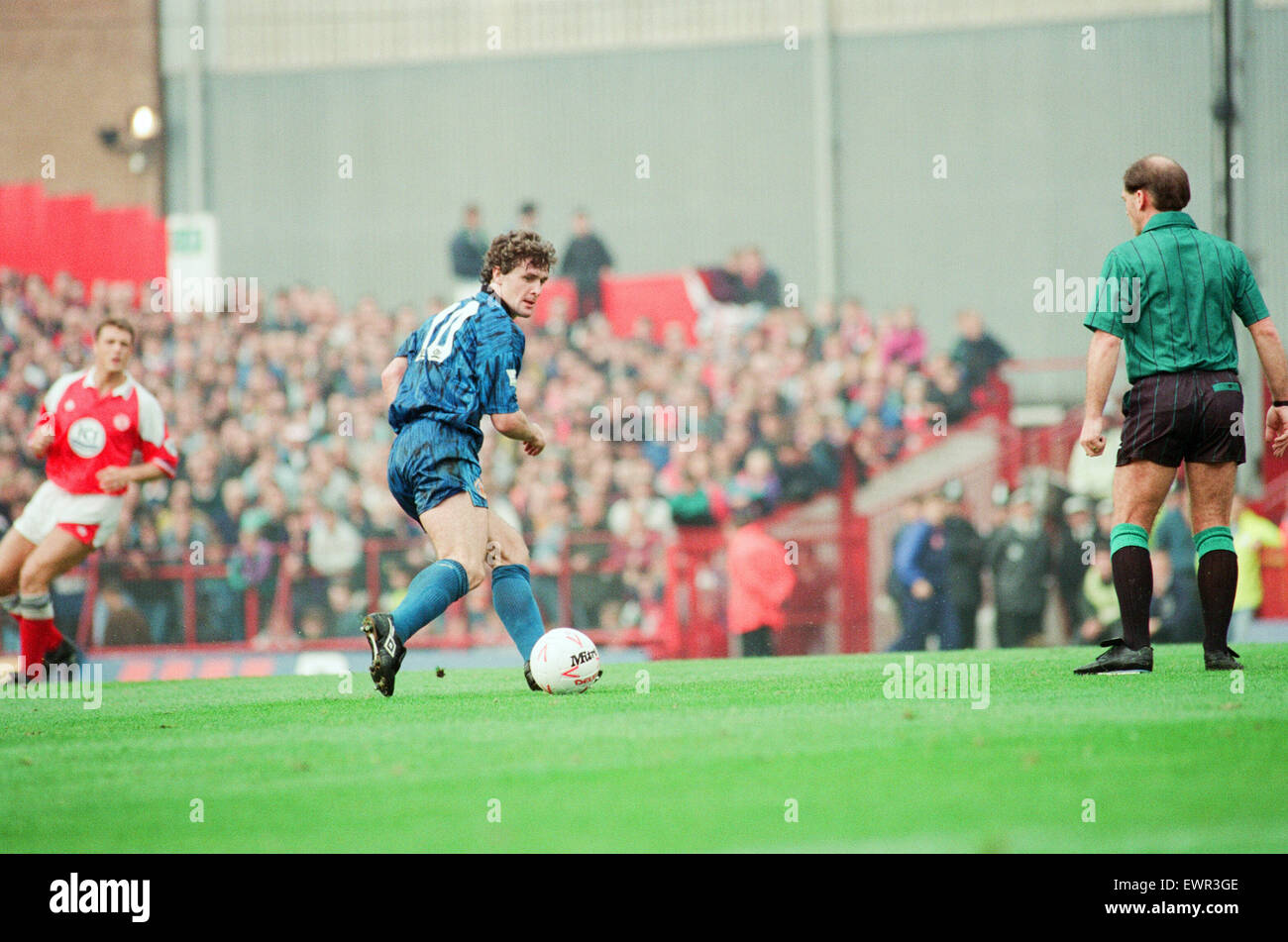 Middlesbrough 1: 1 Manchester United, premier League-Spiel im Ayresome Park, Samstag, 3. Oktober 1992. Mark Hughes Stockfoto