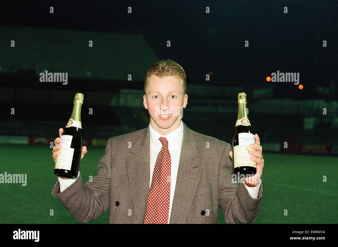 Nick Hammond - Mann des Spiels. Lesen 1-1 Cardiff FA Pokalspiel statt im Elm Park Stadium. 3. Februar 1998. Stockfoto