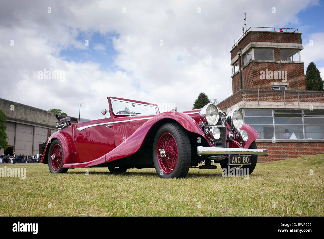 Alvis Speed 20 SC Charlesworth am Schwungrad Festival, Bicester Heritage Center, Oxfordshire, England Stockfoto