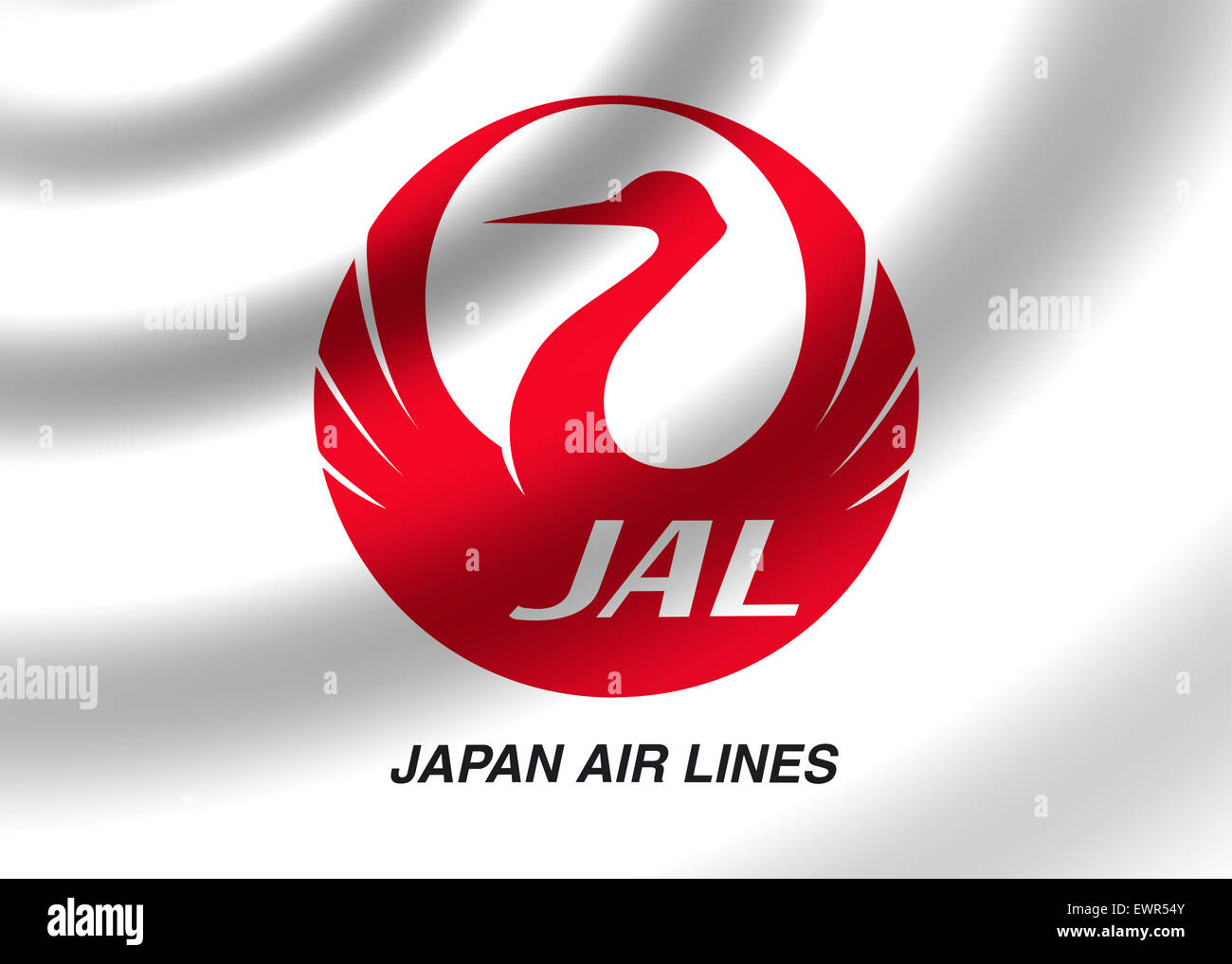 Japan Airlines Logo Symbol Flagge Symbol Emblem Zeichen Stockfoto