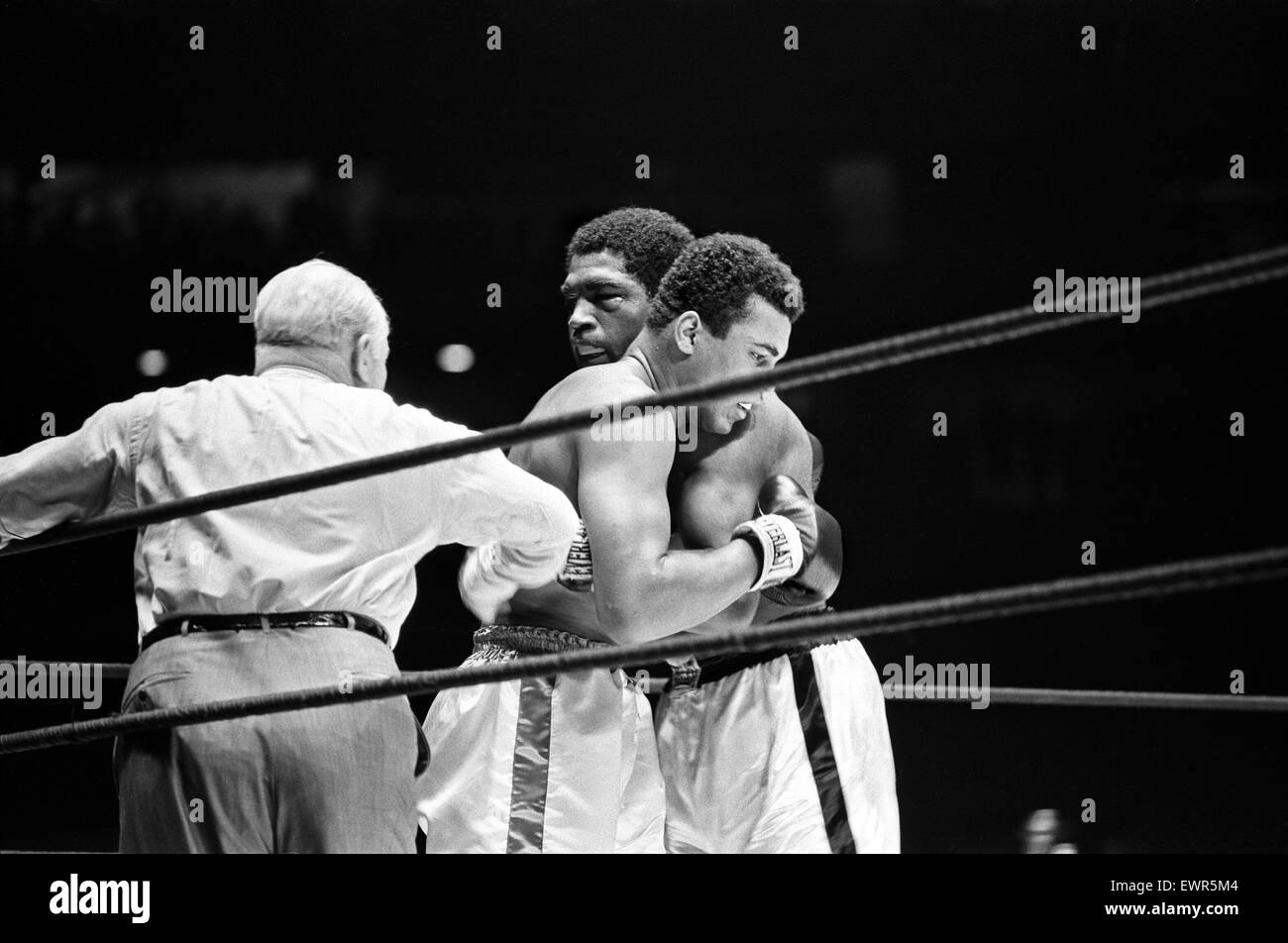 Muhammad Ali und Ernie Terrell getroffen, um die Verwirrung darüber, wer der rechtmäßige Schwergewichts-Champion war zu Ende. Vor dem Kampf namens Terrell Ali immer wieder durch seinen Geburtsnamen. Später erklärte er, dass er Clay jahrelang bei den Amateuren kannte und hatte nicht Stockfoto