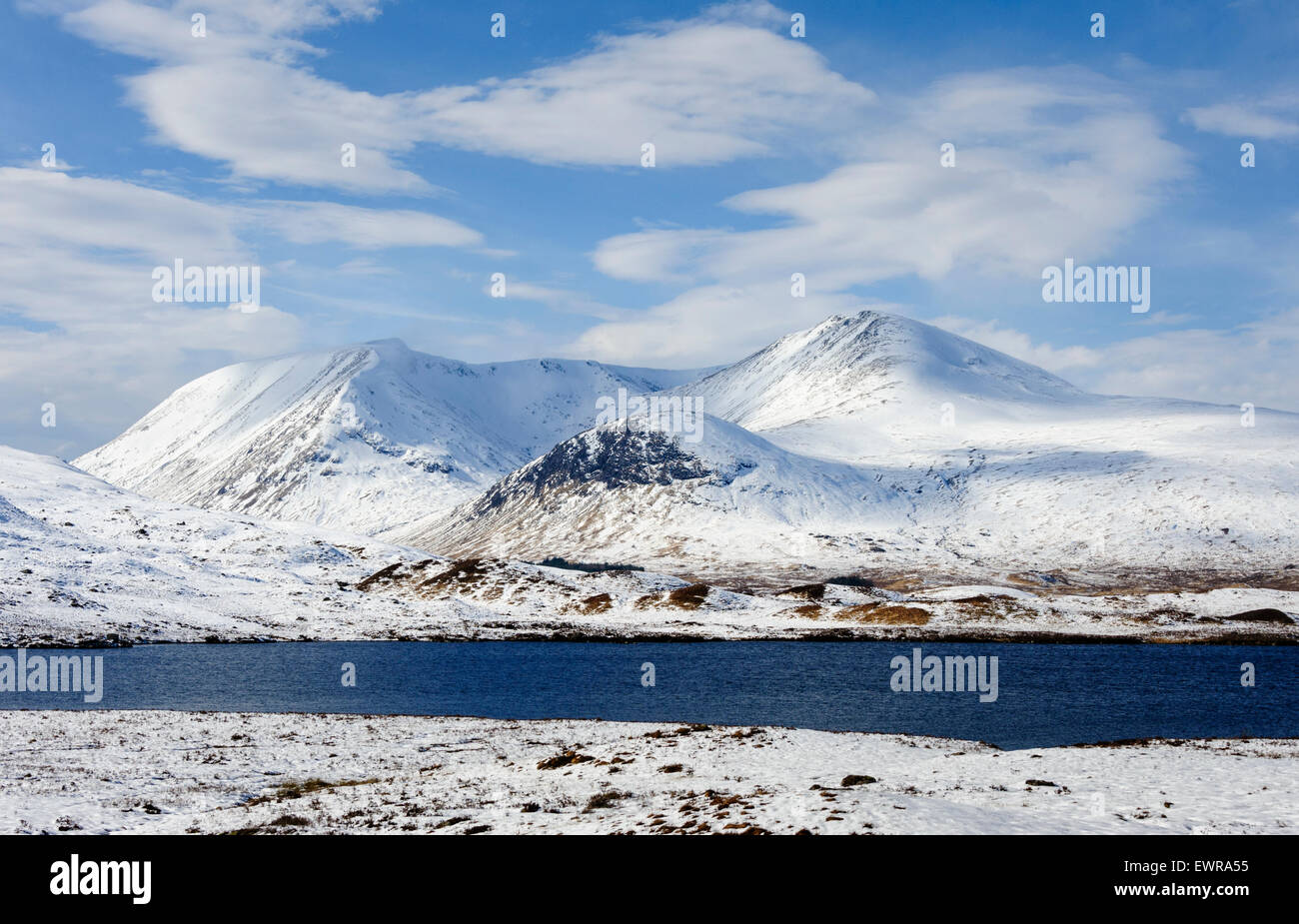 Man Na - h Achlaise und The Black Mount Stockfoto