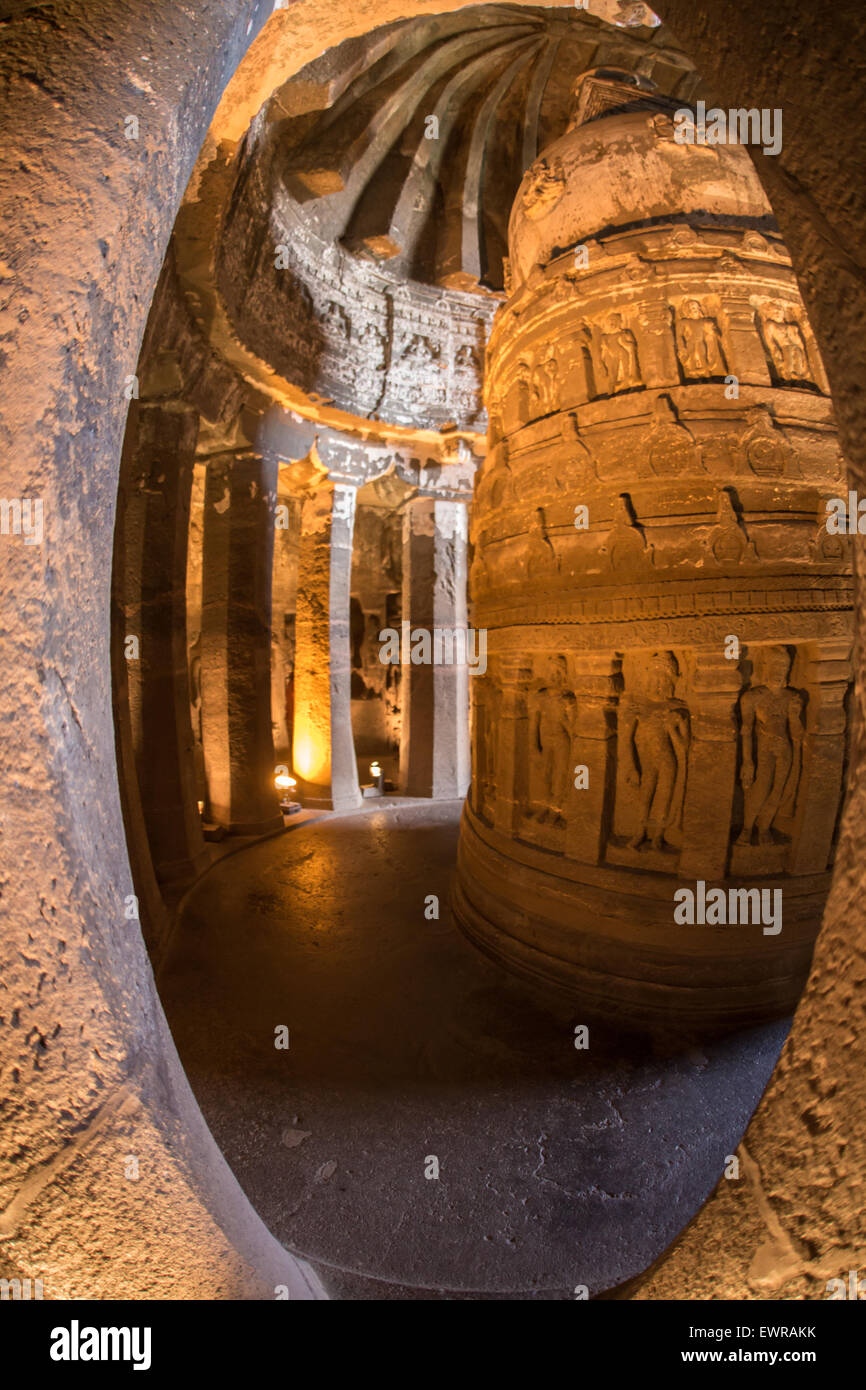 Vergessene unterirdischen Tempel Stockfoto