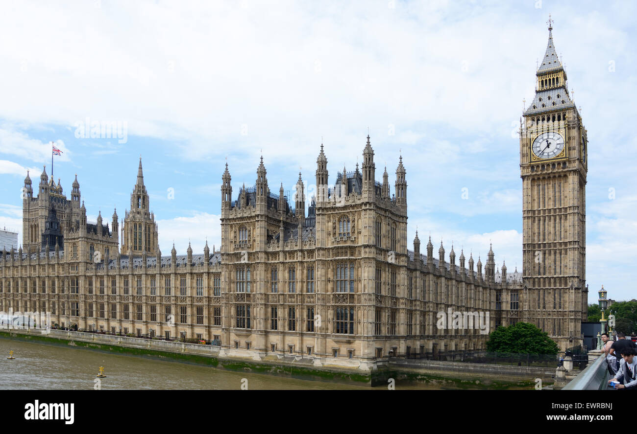 Westminster, die Houses of Parliament, London, England. Stockfoto