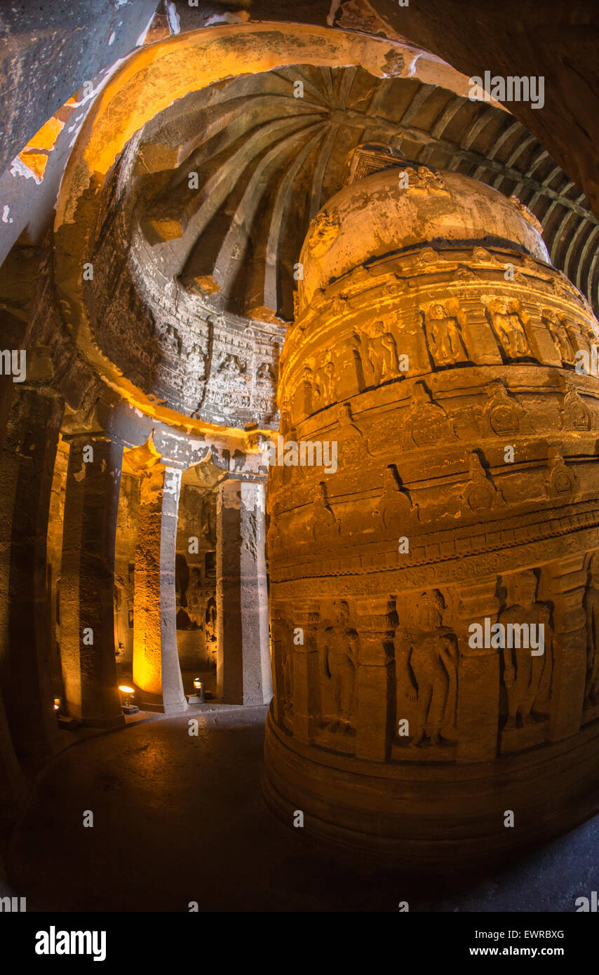 Vergessene unterirdischen Tempel Stockfoto