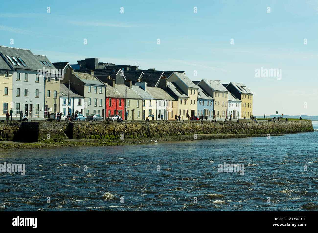 Blick von der Claddagh Kai Galway Bay-Irland Stockfoto