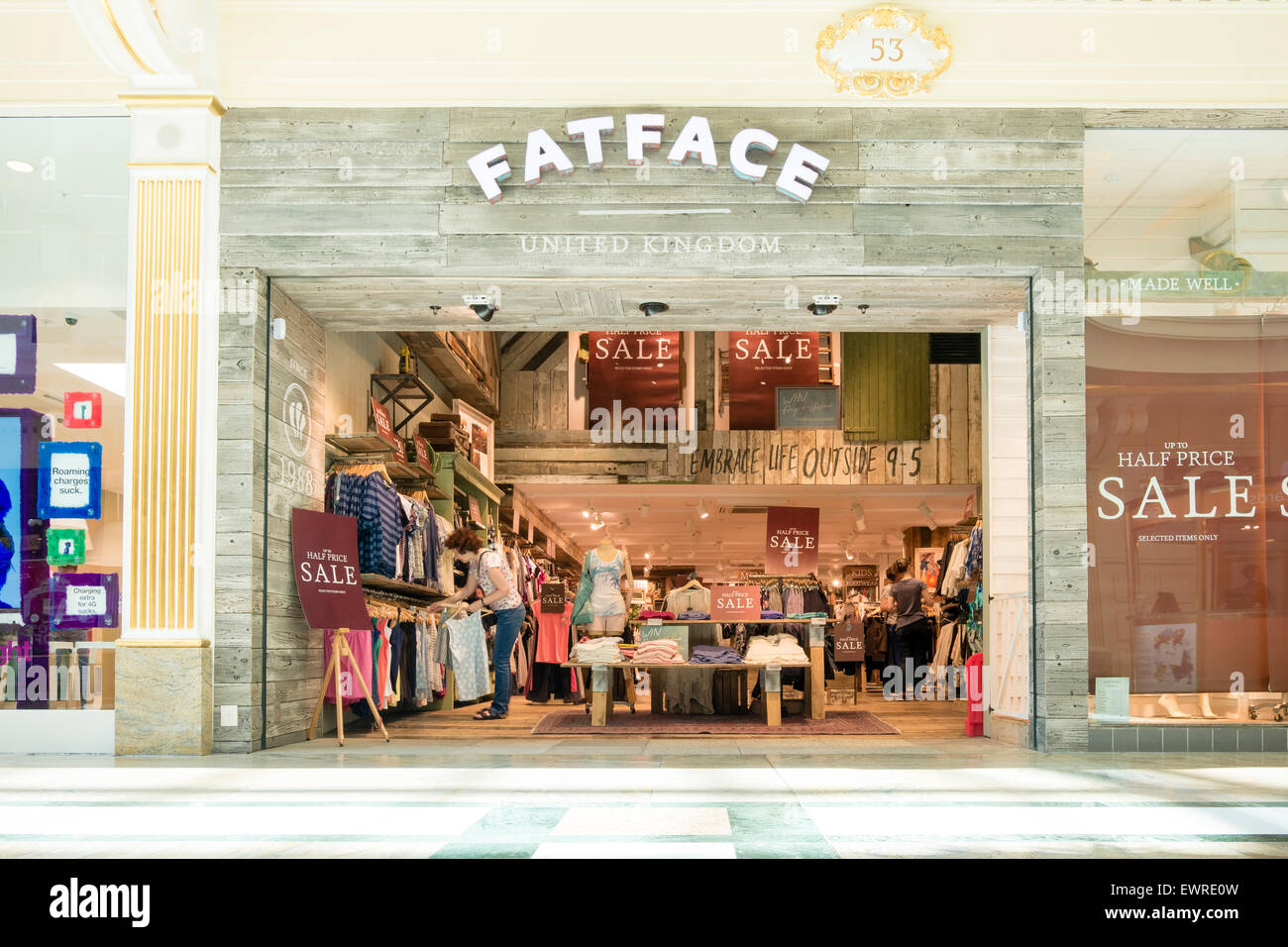 Fatface Shop, UK. Stockfoto