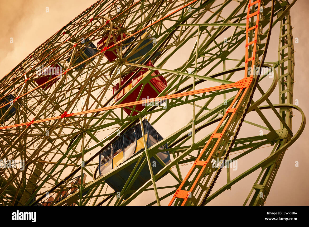 Wonder Wheel, Riesenrad auf Coney Island, Brooklyn, New York City, USA Stockfoto
