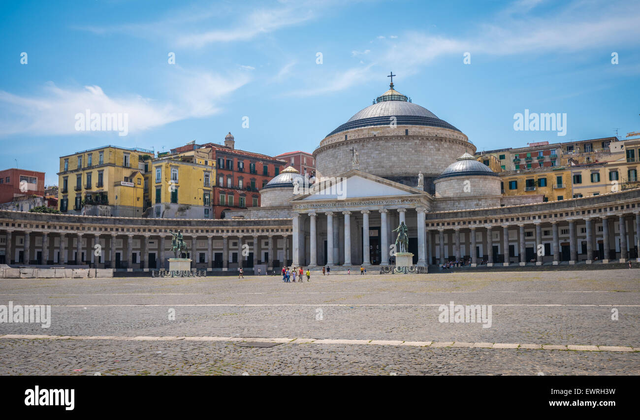 Piazza del Plebiscito, Neapel, Hauptstadt von Kampanien, Italien Stockfoto