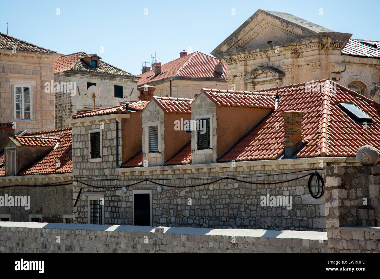 Hindernissen in der alten Stadt, Dubrovnik, Kroatien Stockfoto
