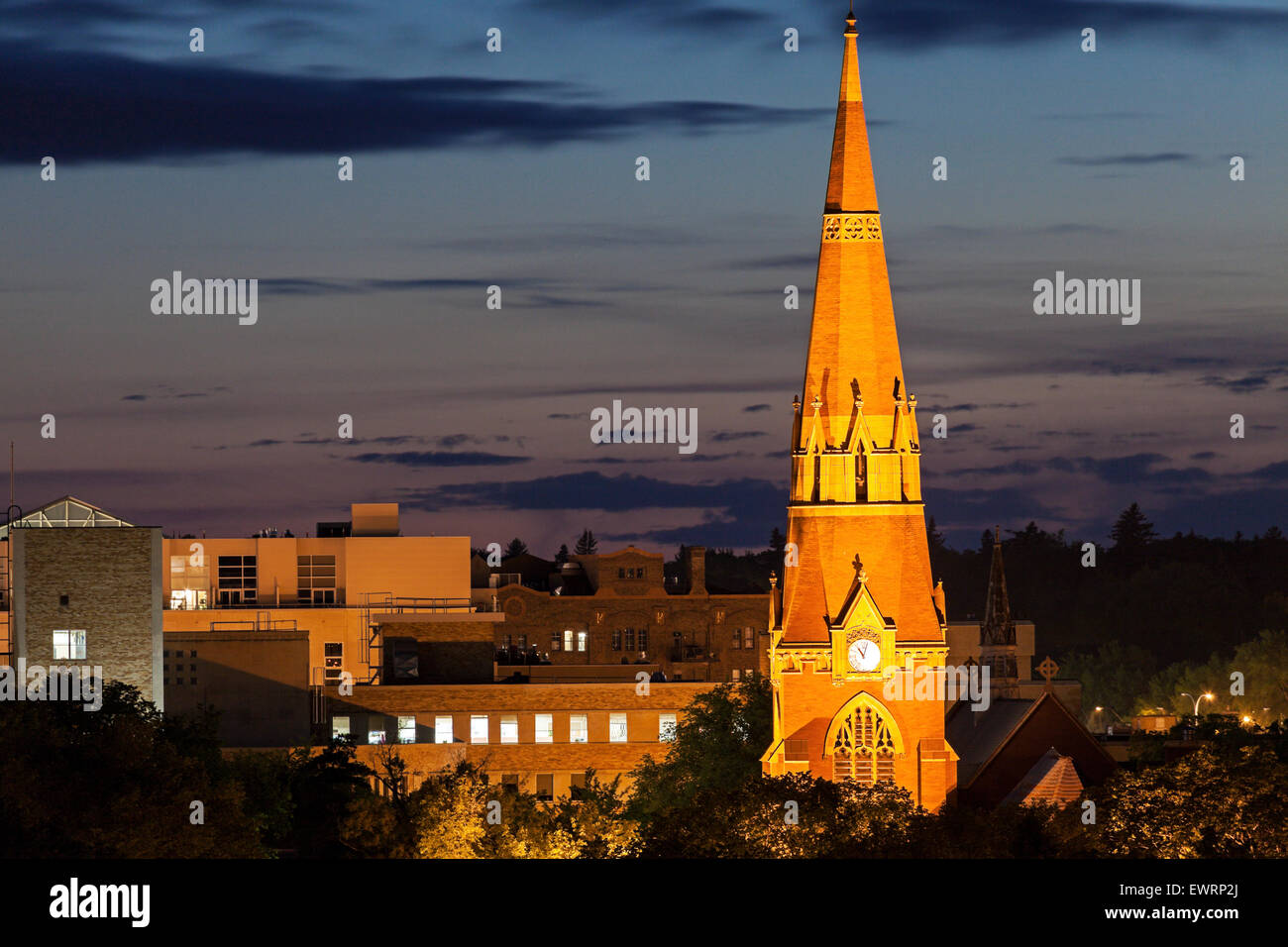 Kirche im Zentrum von Saskatoon. Saskatoon, Saskatchewan, Kanada Stockfoto
