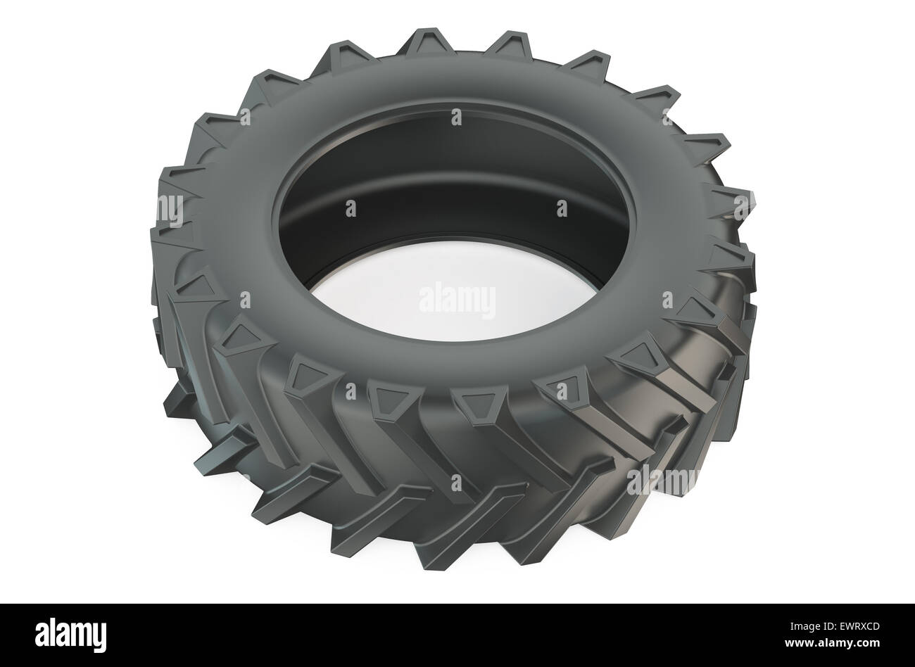 LKW-Reifen oder Reifen Closeup isoliert auf weißem Hintergrund Stockfoto