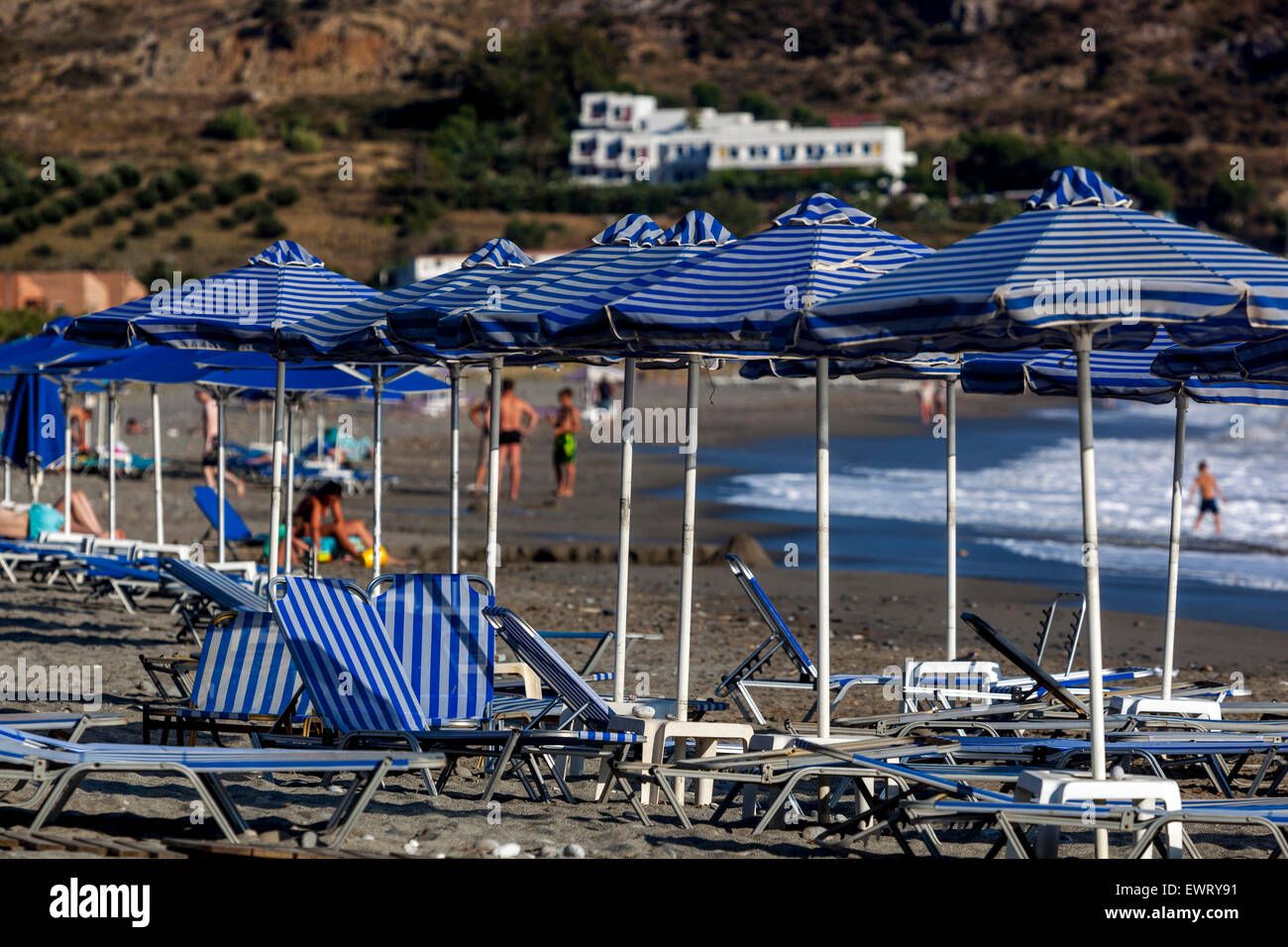 Strand von Plakias, Süd-Kreta, Griechenland. Stockfoto