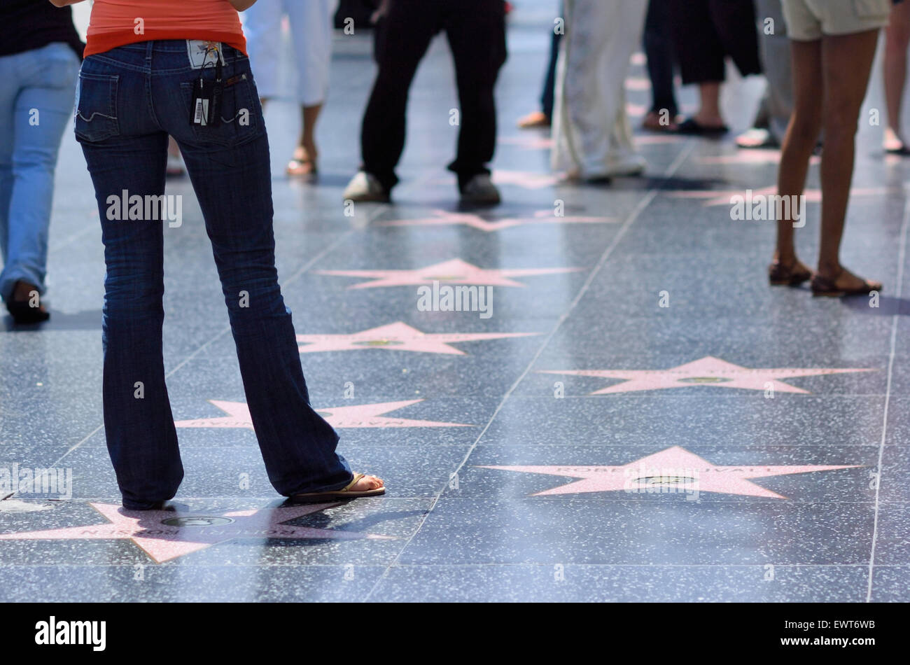 Walk of Fame, Hollywood Boulevard CA Stockfoto