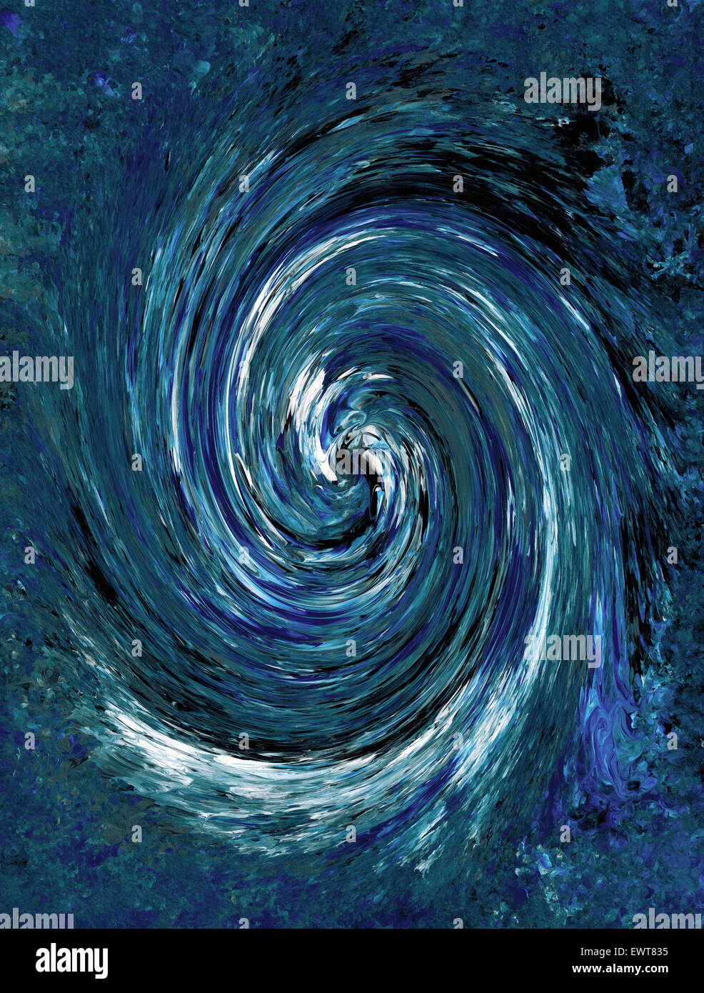 Spirale in den Strudel Stockfoto