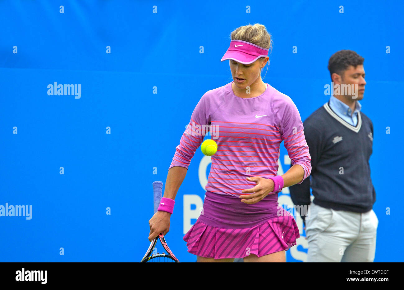 Eugenie Bouchard (Kanada) spielen bei den Aegon International in Eastbourne, 2015 Stockfoto