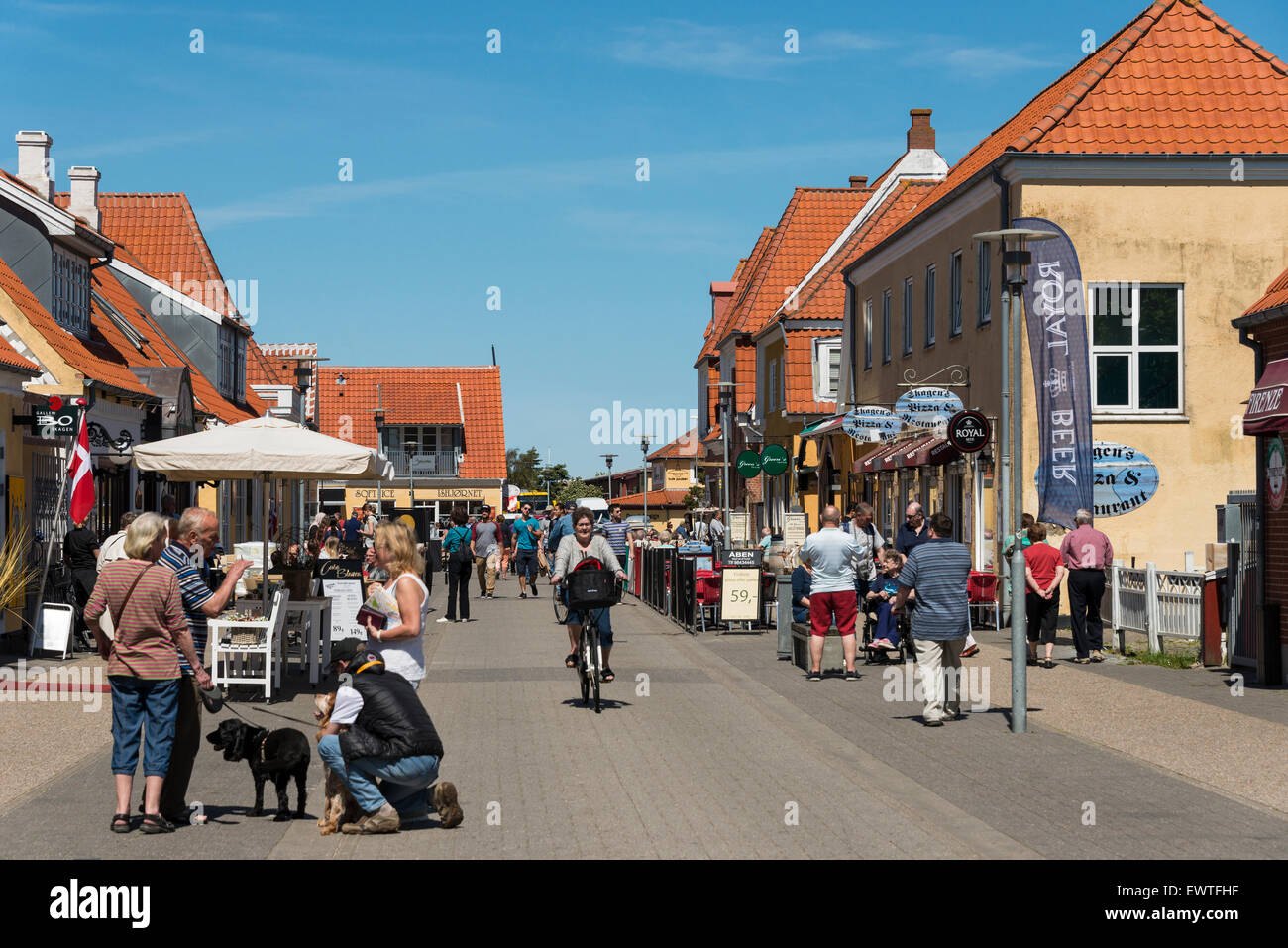 Im freien Estaurants auf Havnevej, Skagen, Nord Jütland Region, Dänemark Stockfoto