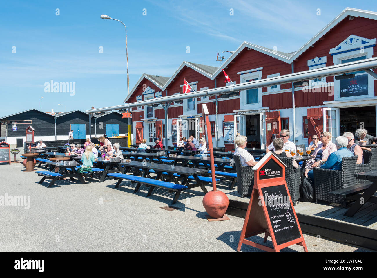 Skagen Fiskerestaurant, Skagen, Nord-Jütland Region, Dänemark Stockfoto