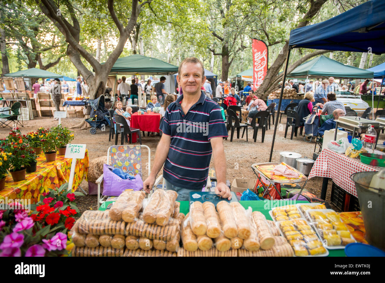 Südafrika - stehen auf einem Bauernmarkt in Pretoria Stockfoto