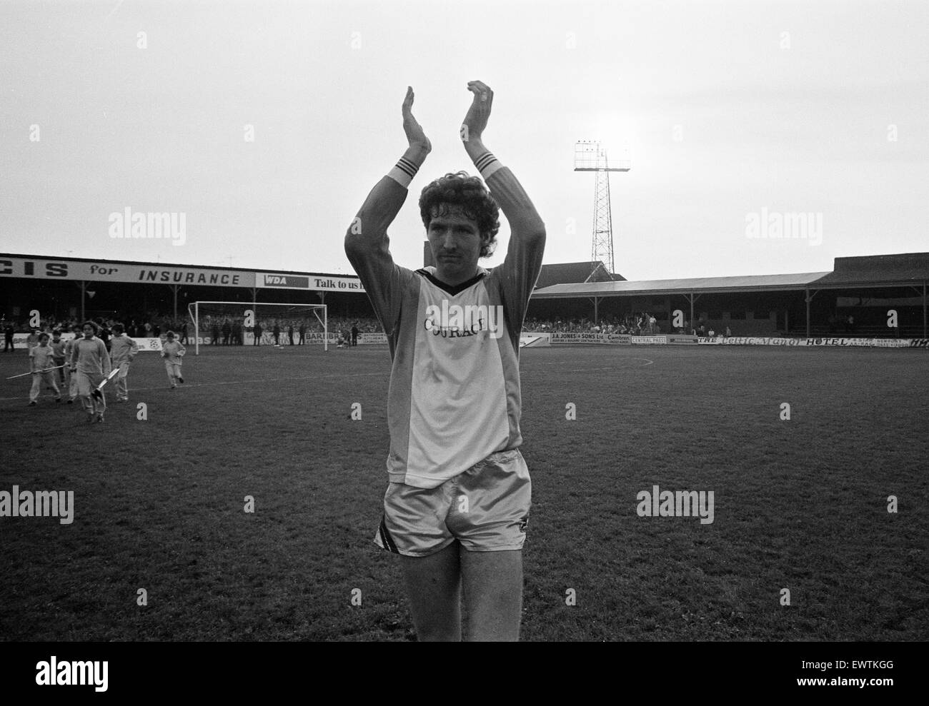 Newport 0-2 lesen, Division Three Ligaspiel bei Rodney Parade, Samstag 12. Oktober 1985.Reading gleich Ligaaufzeichnung während der Saison für die meisten Siege in Folge von Anfang der Saison (12). Trevor Senior Stockfoto