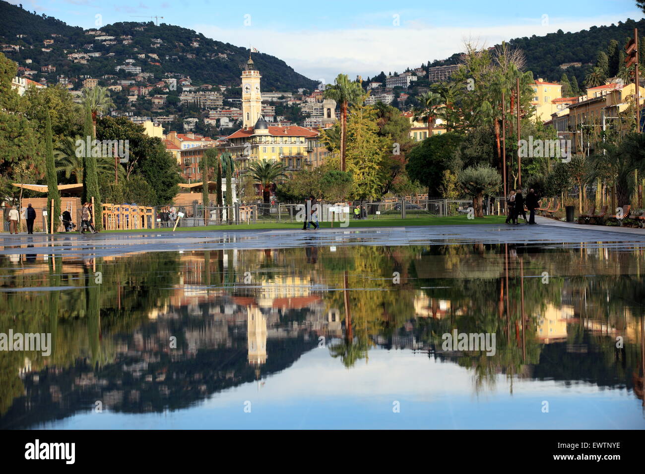 La Coulee Verte Garten in netten Stadt, Côte d ' Azur. Frankreich Stockfoto