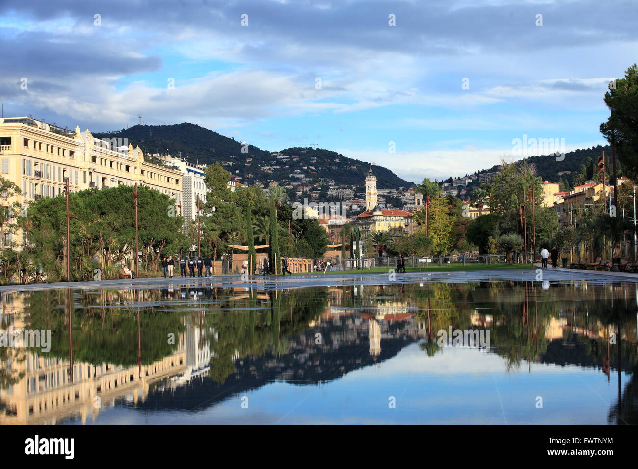 La Coulee Verte Garten in netten Stadt, Côte d ' Azur. Frankreich Stockfoto