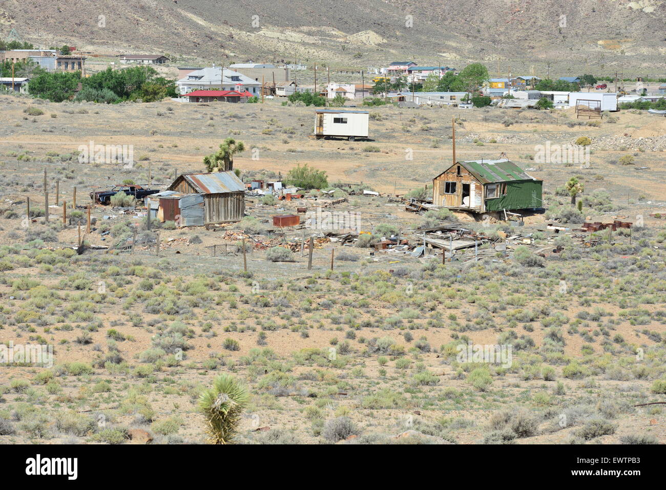 Goldfield, Nevada Goldbergbau Altstadt, wo das Gold in der ersten Hälfte des 20. Jahrhunderts beendet Stockfoto