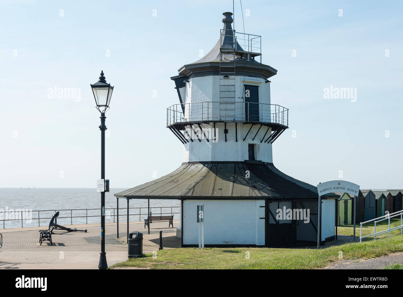 18. Jahrhundert Harwich Low Leuchtturm (Harwich Maritime Museum), Harwich, Essex, England, Vereinigtes Königreich Stockfoto