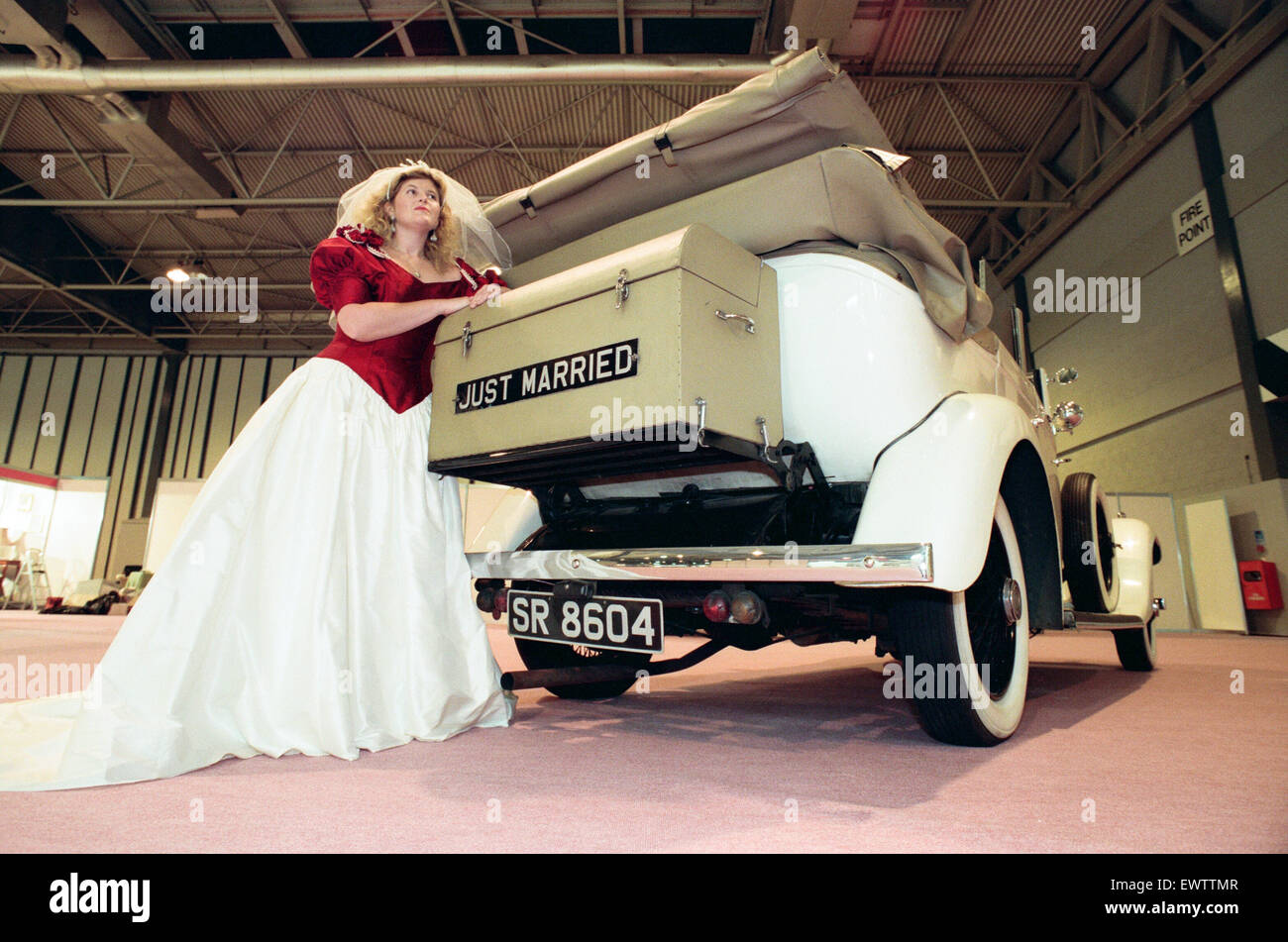 Die nationalen Bridal Fair statt im NEC. 20. Oktober 1995. Stockfoto