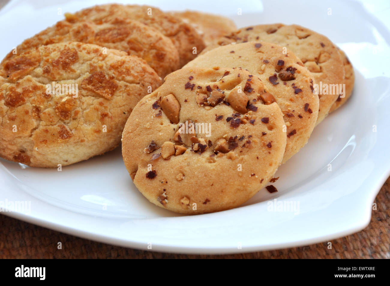 Erdnuss-Cookies Stockfoto