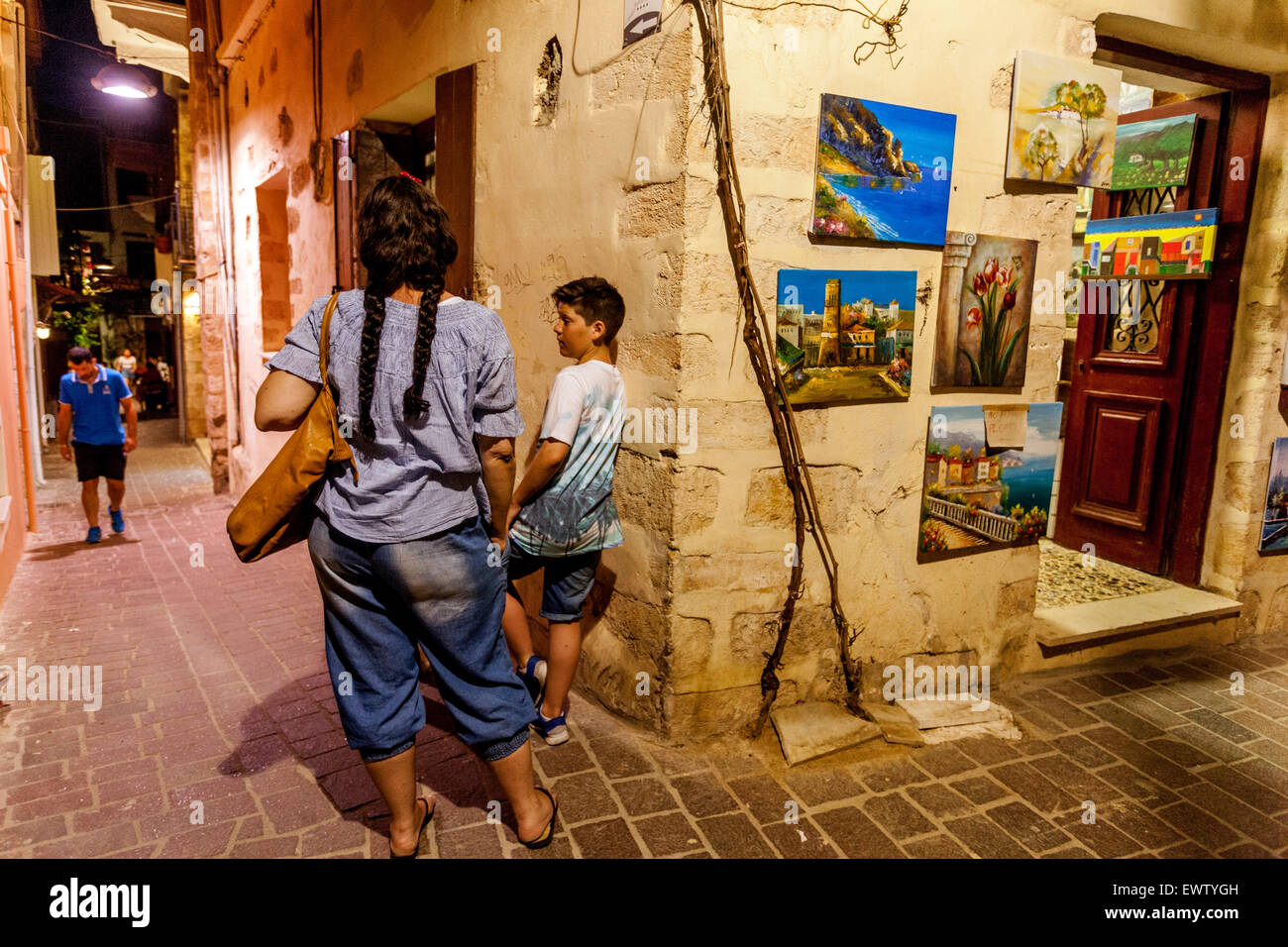 Alten Venezianischen Hafen, Altstadt von Chania, Kreta, Griechenland, Europa Stockfoto