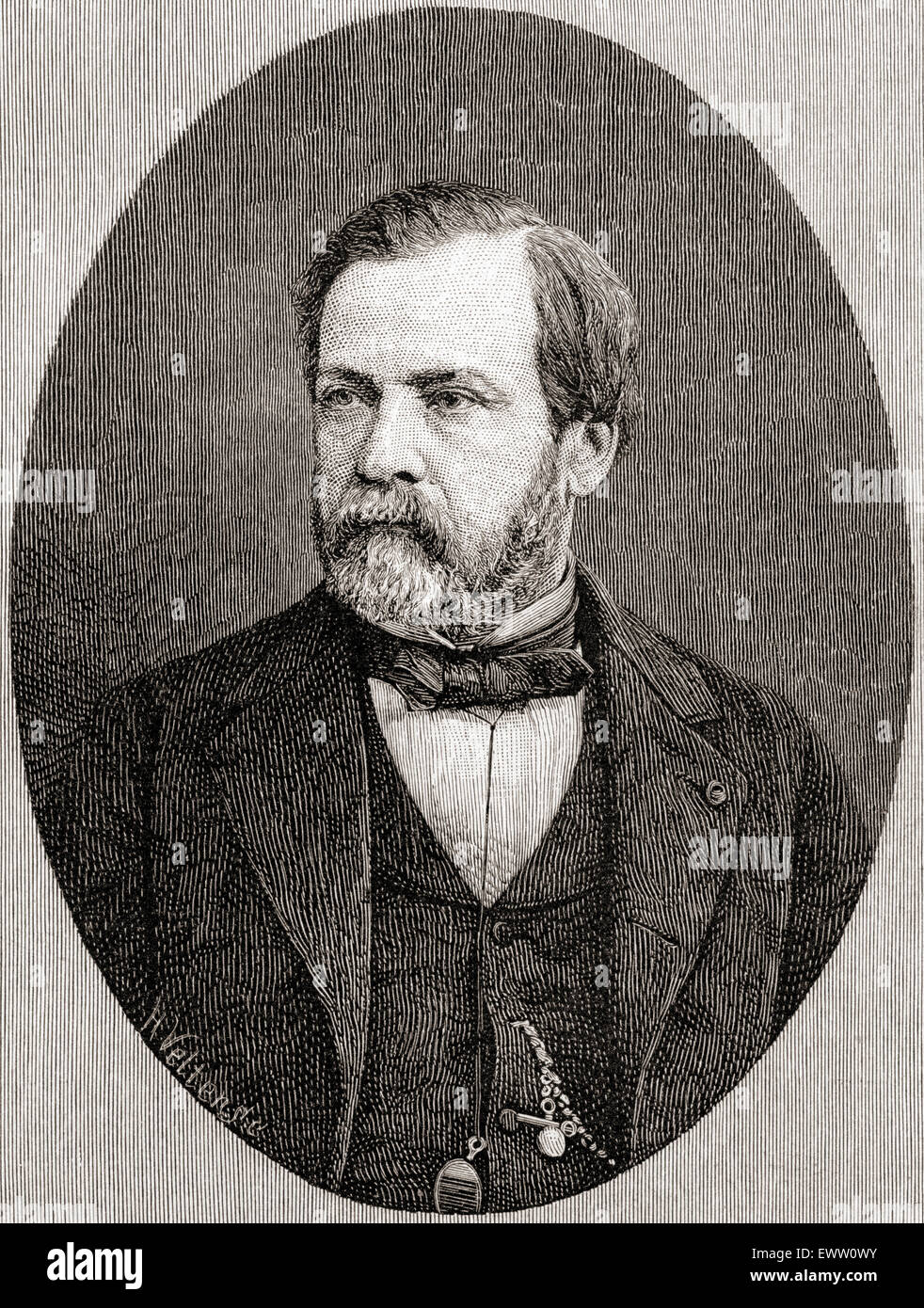 Louis Pasteur, 1822-1895.  Französischer Chemiker und Mikrobiologe bekannt für seine Entdeckungen von den Grundsätzen der Impfung, mikrobielle Fermentation und Pasteurisierung. Stockfoto